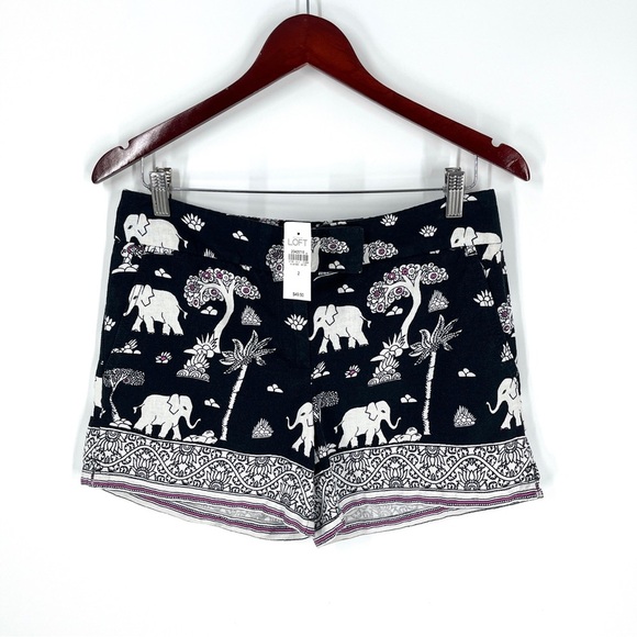 Ann Taylor Pants - Ann Taylor Loft NWT Riviera Shorts Womens Size 2 Linen Blend Elephants